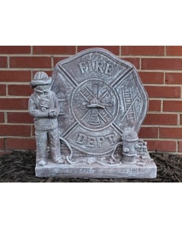 Fire Department shield with firefighter Gifts