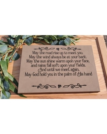 Irish Blessing Faux leather sign 12 x 18 inches Gifts