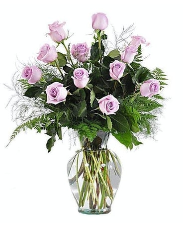 Lavender Roses Flower Arrangement