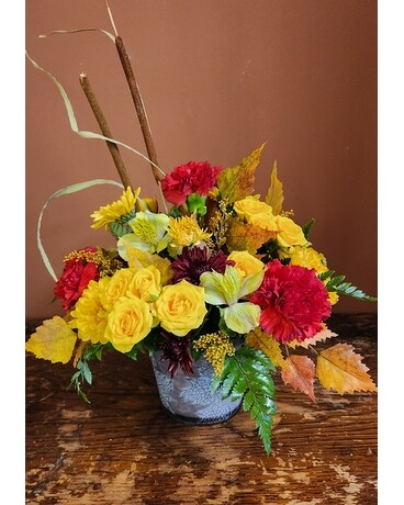 Fall Leaves Flower Arrangement