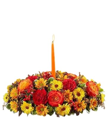 Autumn Wishes Centerpiece Flower Arrangement