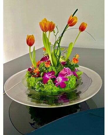 Tropical Tulips Flower Arrangement