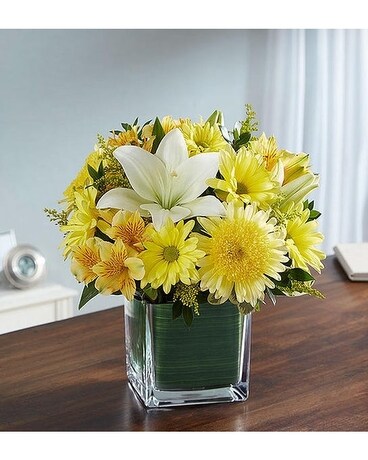 Healing Tears™ Yellow & White Flower Arrangement