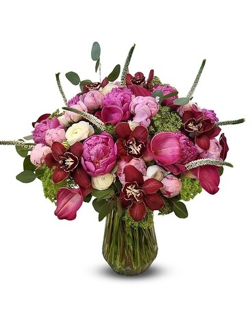 Burgundy Bordeaux Flower Arrangement