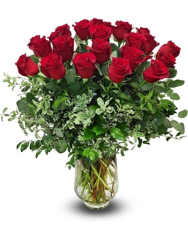 Red Symphony- 2 Dozen Red Roses Flower Arrangement