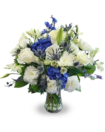 Blue Waves Flower Arrangement