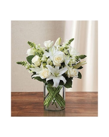 Classic All-White Arrangement -#MF90303S Flower Arrangement