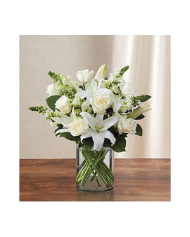 Classic All-White Arrangement -#MF90303S Flower Arrangement