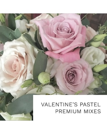 Valentine's Day Pastel Mixes Flower Arrangement