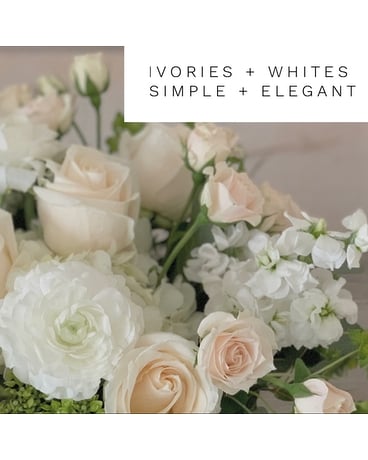 Ivories + Whites Mix Flower Arrangement