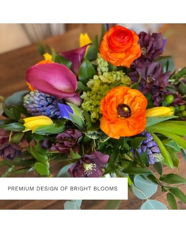 Premium Design of Bright Blooms Flower Arrangement