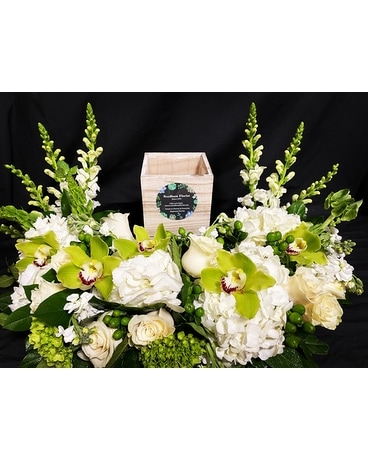 Cremation Urn ~ YOU choose the colors Flower Arrangement