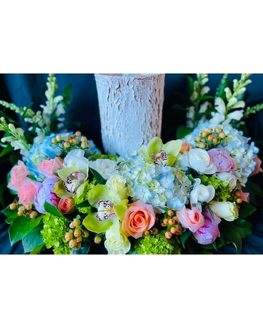 Custom Nantucket Cremation Urn Flower Arrangement