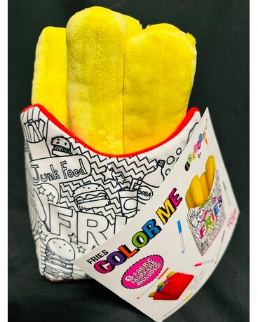 Color Me French Fries Pillow Flower Arrangement
