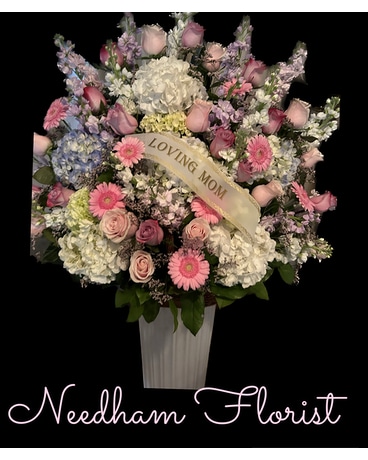Vineyard Sympathy Basket Flower Arrangement