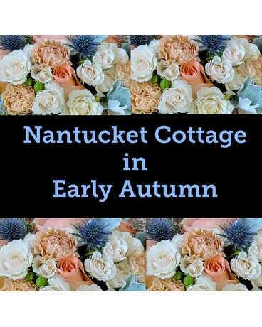 Nantucket Cottage in Early Autumn Flower Arrangement