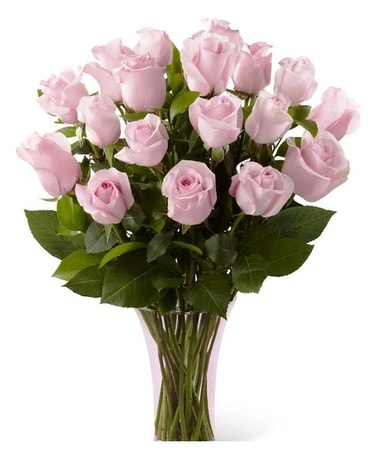18 Pink Roses Flower Arrangement