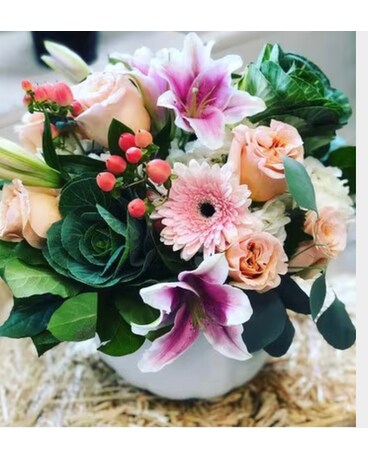 The Luxe Vineyard Pumpkin Flower Arrangement