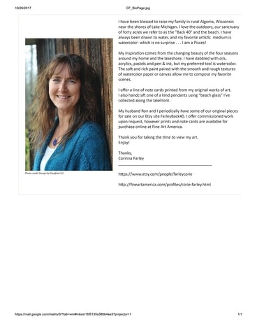 Corinna Farley Bio Gifts