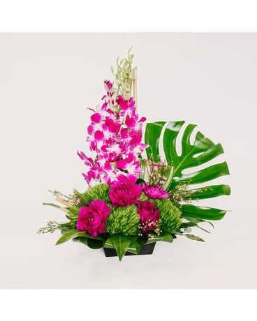 Abb 2027 Purple Orchid Island Flower Arrangement