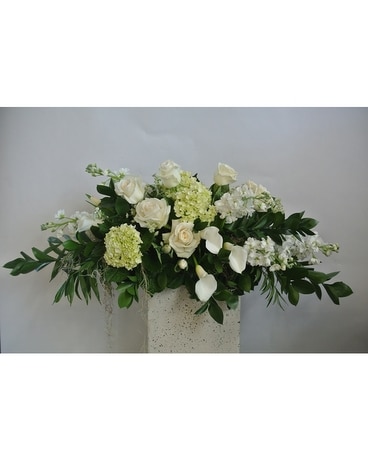 White Cloud Cushion Funeral Arrangement