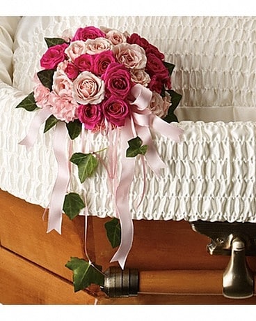 Rose Reflection Casket Insert Flower Arrangement