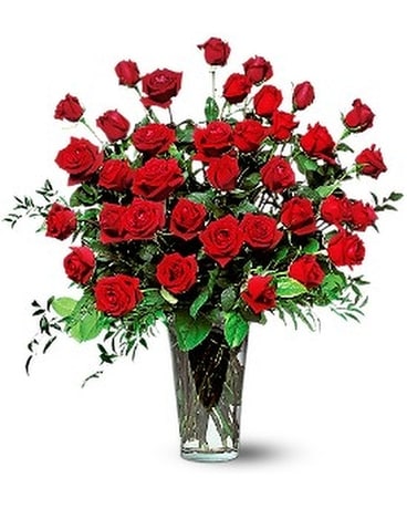 Three Dozen Red Roses Flower Arrangement