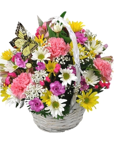 Butterflies and Blooms Flower Arrangement