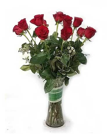 Dozen Premium Red Roses Flower Arrangement