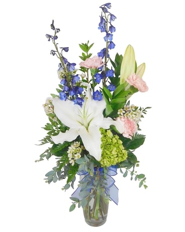 Bluebird Flower Arrangement