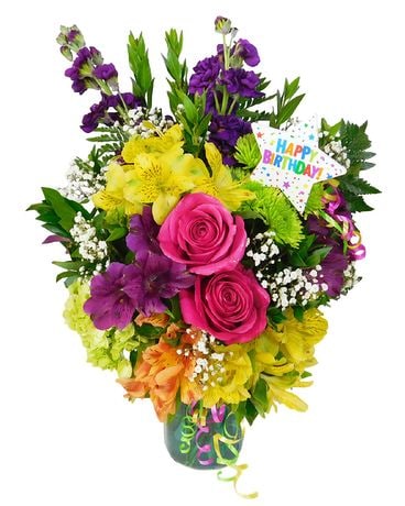 Birthday Wishes Flower Arrangement