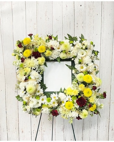 Photo Wreath Flower Arrangement