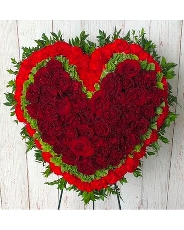 Solid Red Mix Flower Arrangement