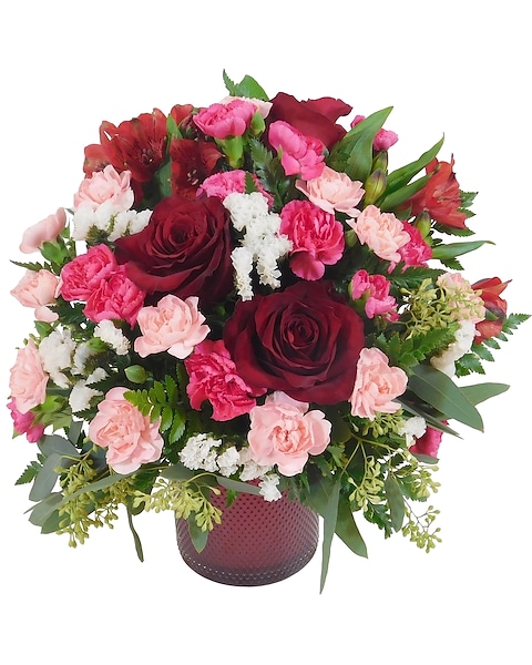 Ruby Red Flower Arrangement