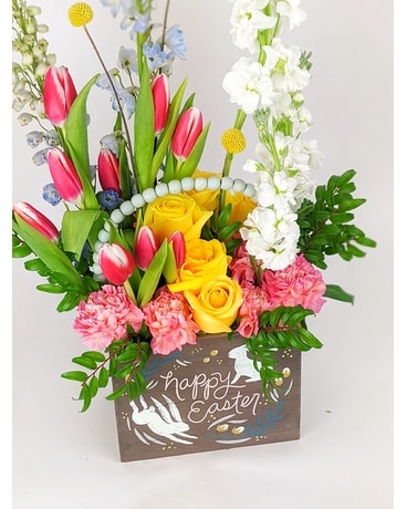 Happy Easter Box Flower Arrangement