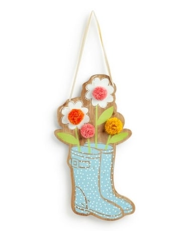 Floral Rain Boots Door Hanger Gifts