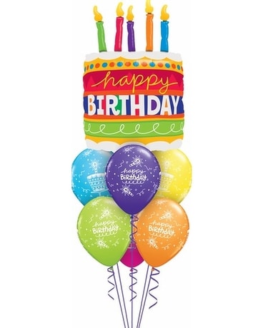 Giant Birthday Cake Balloon Bouquet