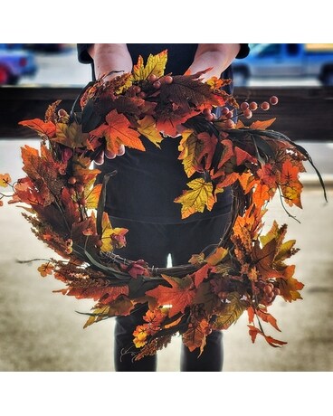 Fall Leaves Silk Wreath Wreath