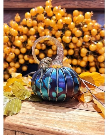 Dark Blue Glass Pumpkin (Small) Gifts