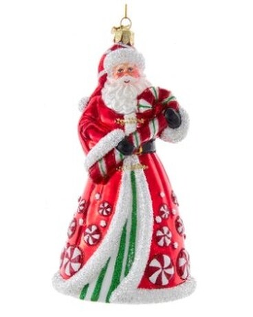 Bellisimo Glass Peppermint Santa Gifts