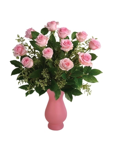 Sweet Mama Hot Pink Roses Flower Arrangement