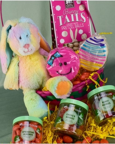 Honey Dew Easter Basket size,  inches height and  inches wide.