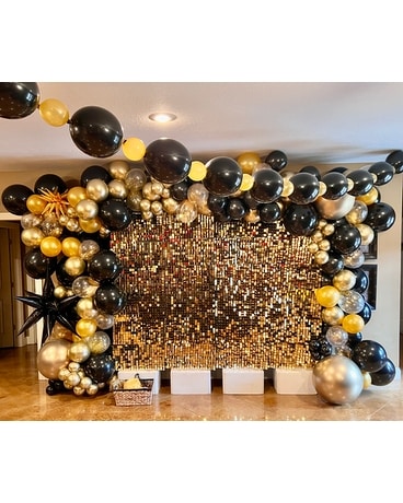 Graduation Black +Gold Gold Balloons