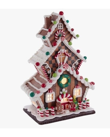 3 Layer Gingerbread Cookie House with LED Gifts