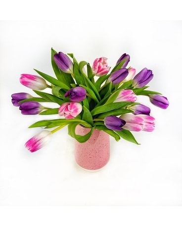 Speckles Tulips Flower Arrangement