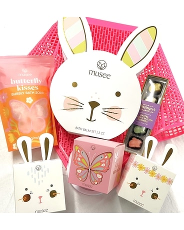 Bubbly Bunny & Butterfly Bath Set Gift Basket