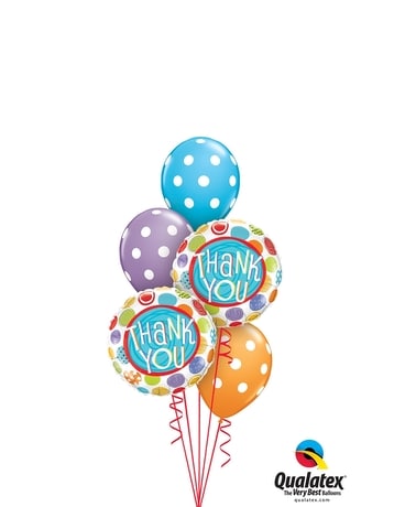 Thank You Polka Dot Balloon Bouquet Gifts
