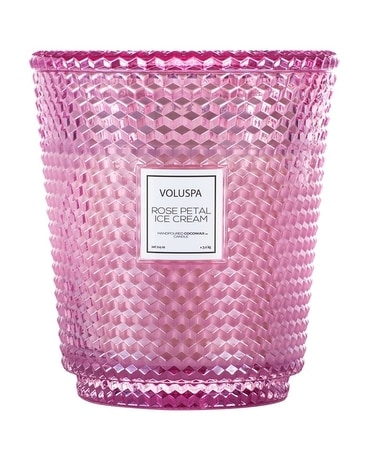 Rose Petal Ice Cream Hearth Candle Jar Candle