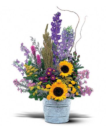 Autumn Pail Flower Arrangement