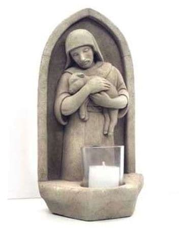 Good Shepherd size,  inches height and  inches wide.